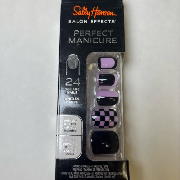 Sally Hansen Salon Effects Perfect Manicure Press on Nails - Check Please New - Picture 1 of 5